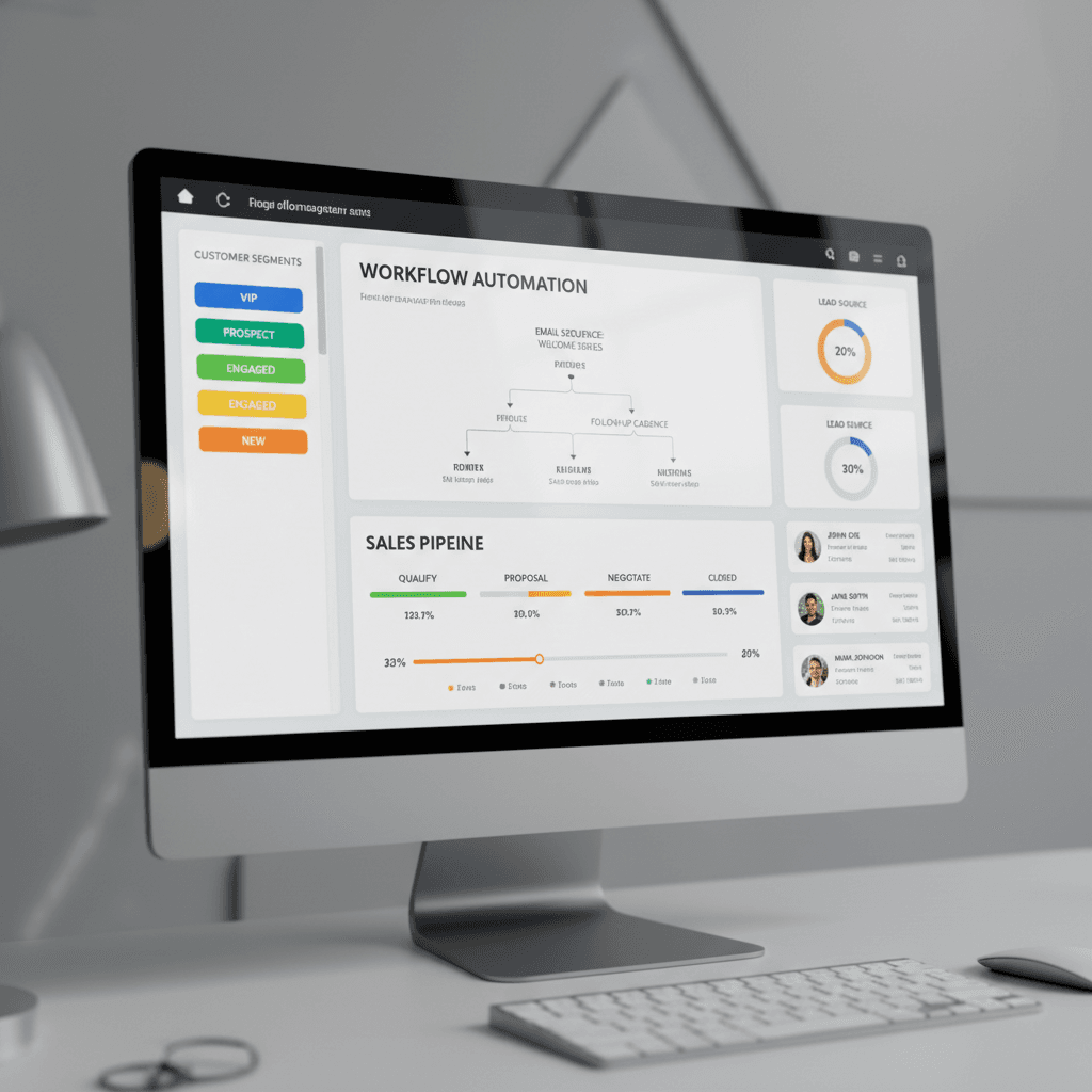 CRM automation tracking customer interactions and sales pipeline
