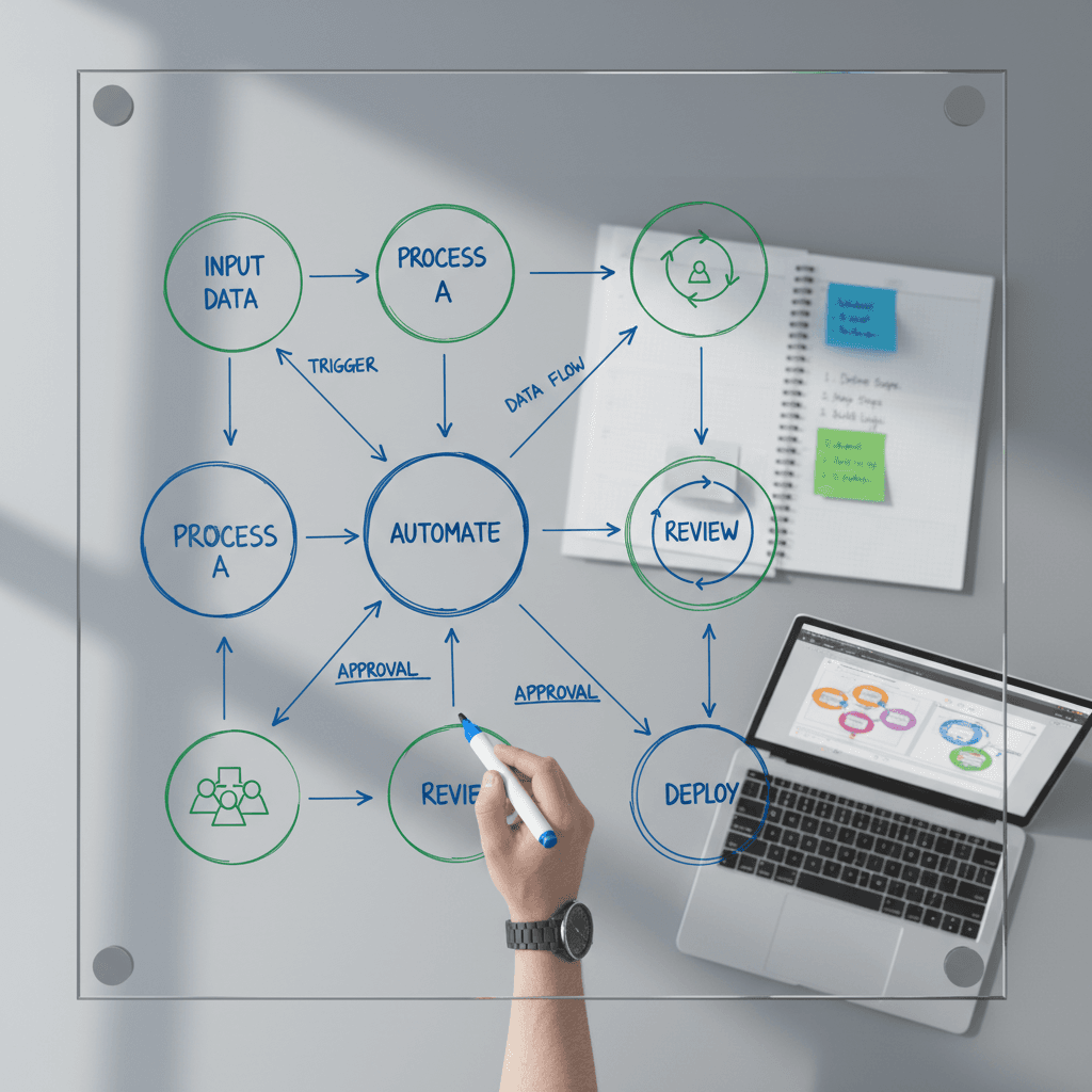 Operational workflow automation with process steps and team assignments