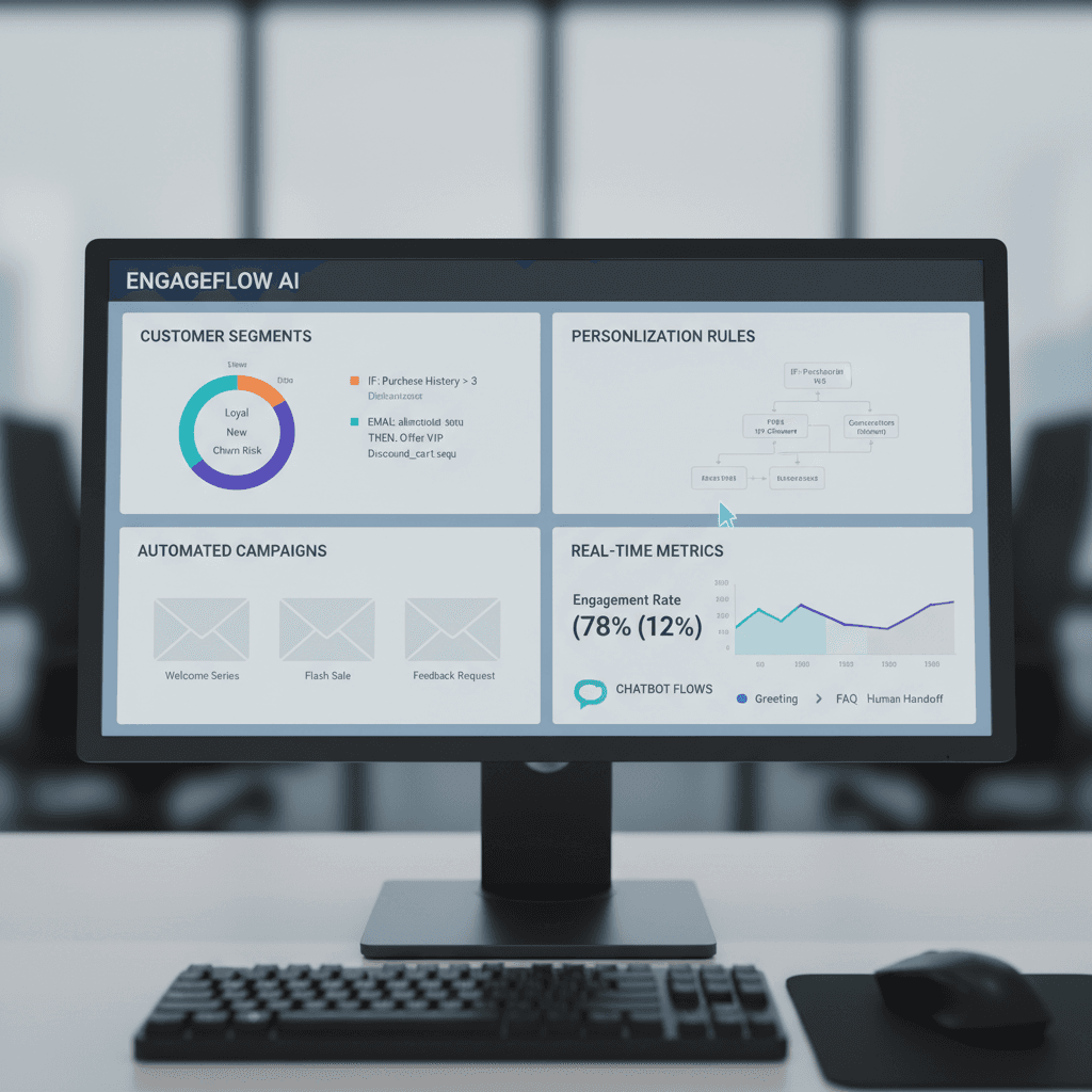 Email campaign automation showing conditional messaging workflows