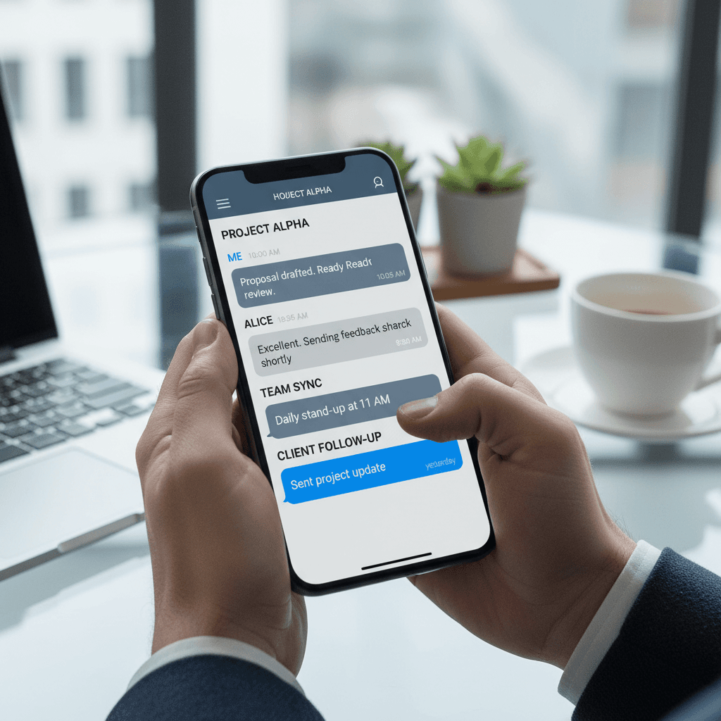 WhatsApp automation showing incoming customer messages and quick replies